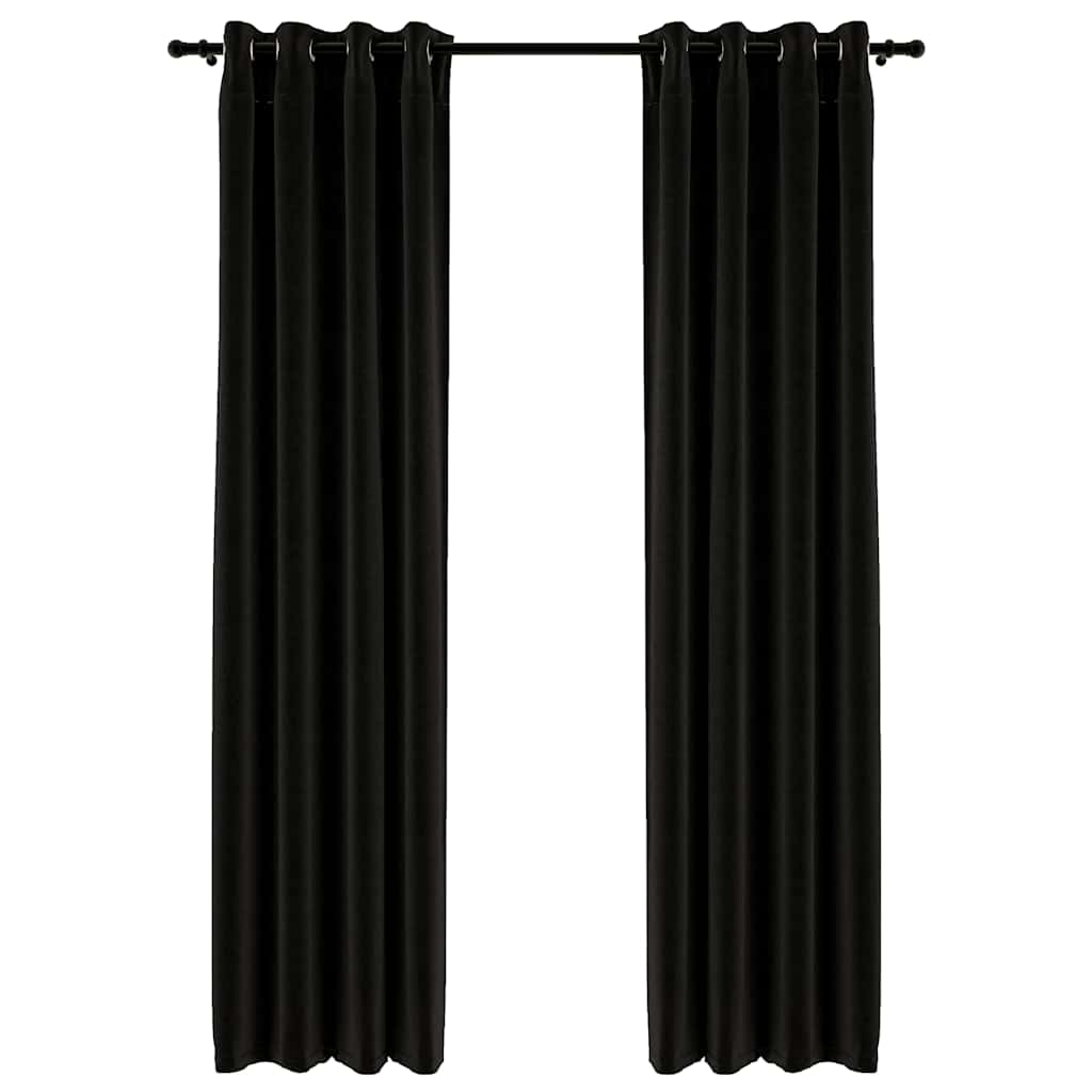 Vidaxl Vorhänge Leinenook Blackout 2 PCs 140x225 cm Anthrazit