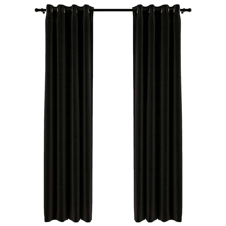 Vidaxl Vorhänge Leinenook Blackout 2 PCs 140x225 cm Anthrazit