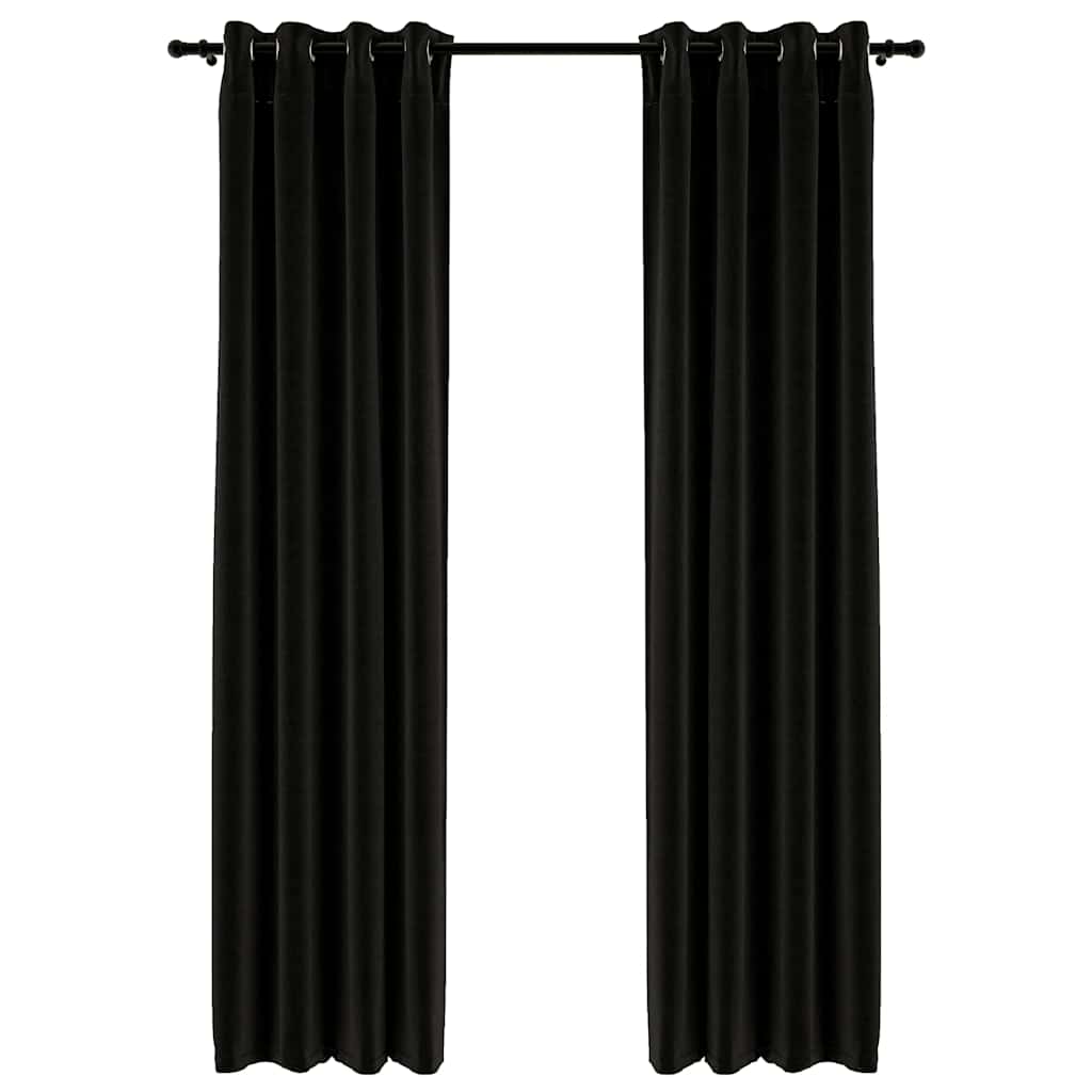 VIDAXL -Vorhänge Leinen sehen verdammt aus 2 ST 140x245 cm Anthrazit