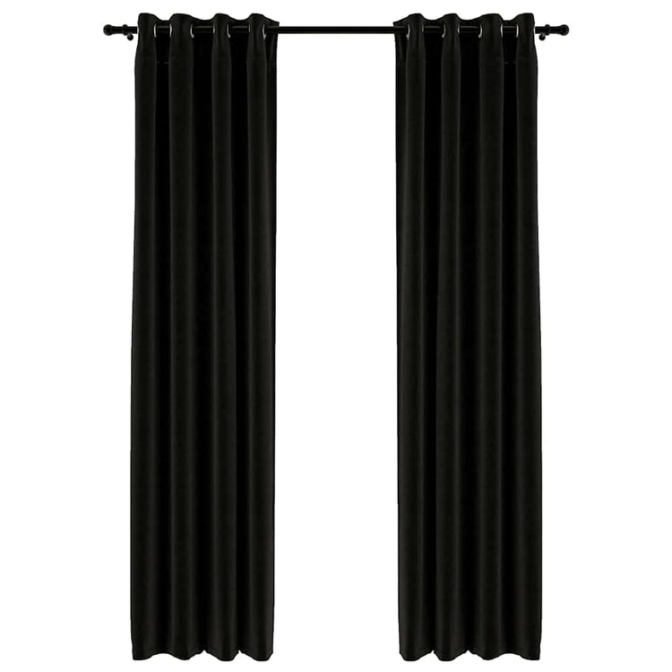 VIDAXL -Vorhänge Leinen sehen verdammt aus 2 ST 140x245 cm Anthrazit
