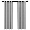 Vidaxl Vorhänge Leinen sehen verdammt schädliche Augen aus 2 St 140x175 cm grau