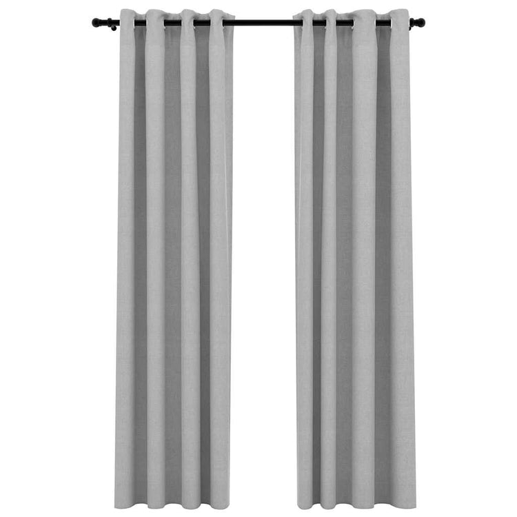 Vidaxl Vorhänge Leinen sehen verdammt schädliche Augen aus 2 St 140x225 cm grau