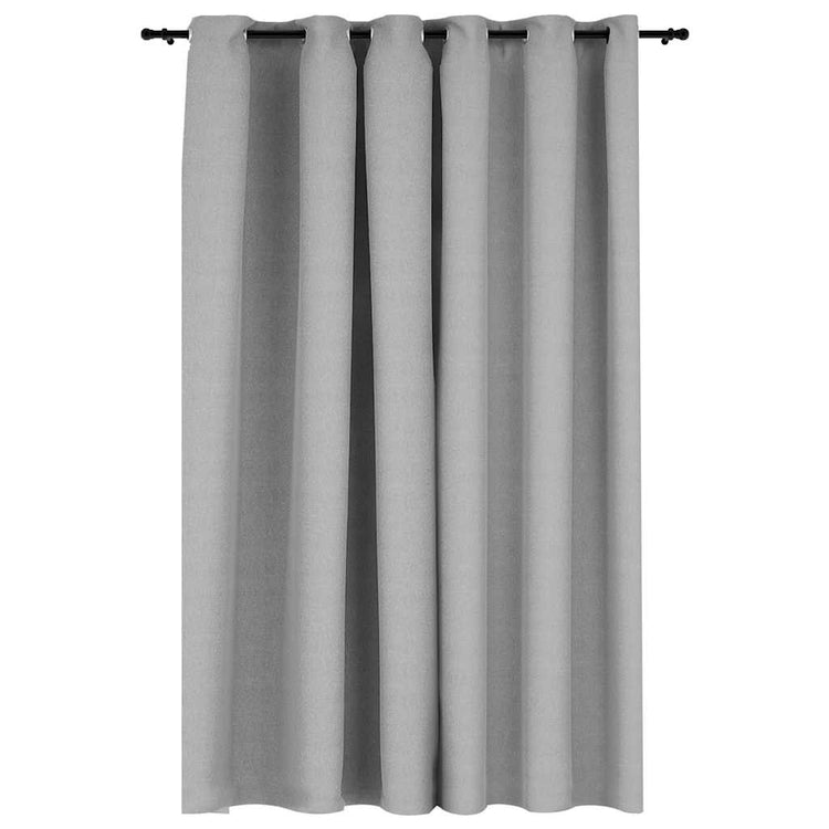Vidaxl Vorhang Leinen sehen mit den Augen 290x245 cm grau aus