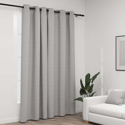 Vidaxl Vorhang Leinen sehen mit den Augen 290x245 cm grau aus