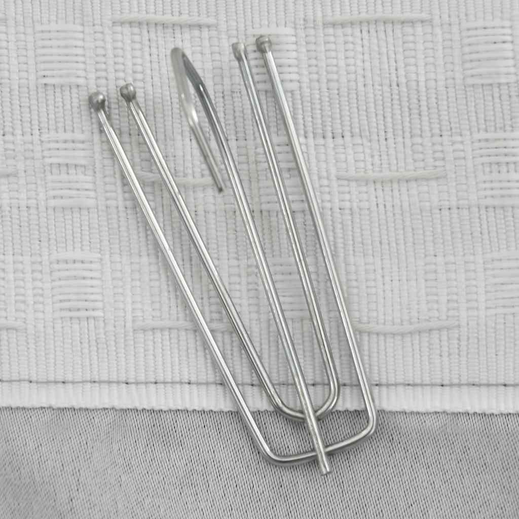 Vidaxl Vorhänge Leinen -Look Blackout Haken 2 ST 140x175 cm Grau