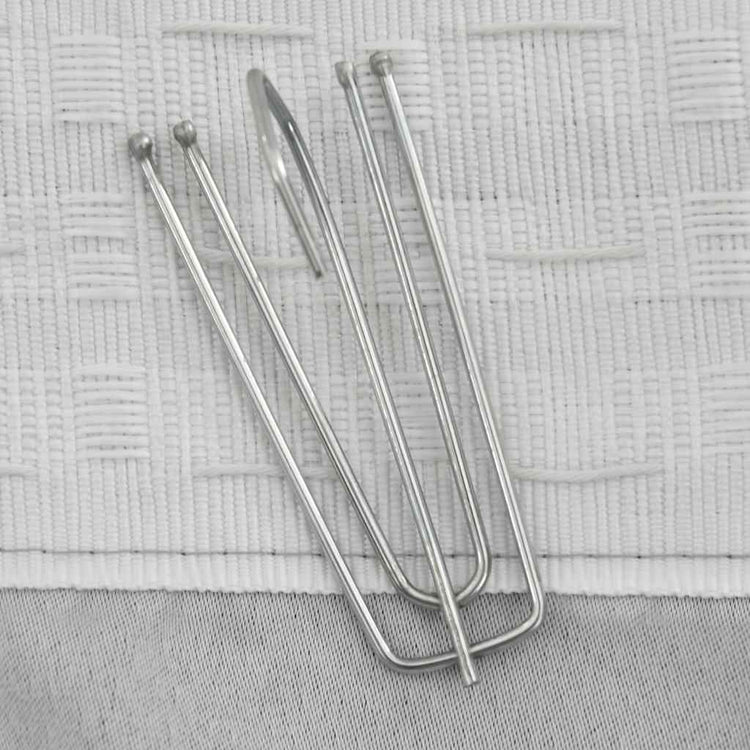 Vidaxl Vorhänge Leinen -Look Blackout Haken 2 ST 140x175 cm Grau