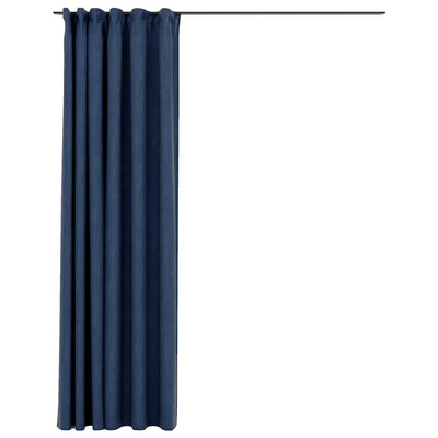 VIDAXL -Vorhang -Leinen sehen mit Haken 290x245 cm blau aus.