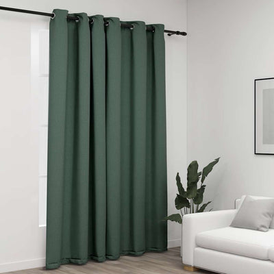 Vidaxl Curtain -Leinen sehen mit den Augen 290x245 cm grün aus