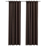 VIDAXL -Vorhänge aussehen, verdammt noch mal Haken 2 ST 140x225 cm Taupe - afbeelding 2