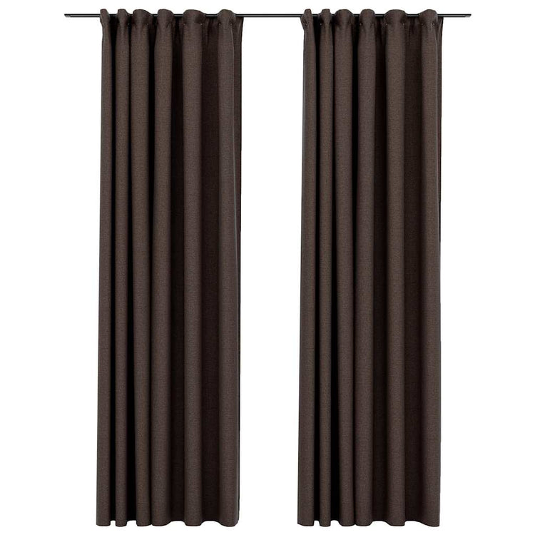 VIDAXL -Vorhänge aussehen, verdammt noch mal Haken 2 ST 140x225 cm Taupe