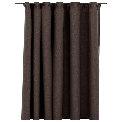 Vidaxl Curtain -Leinen sehen mit Haken 290x245 cm Taupe verdammt aus