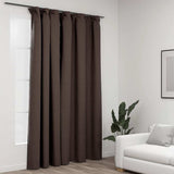 Vidaxl Curtain -Leinen sehen mit Haken 290x245 cm Taupe verdammt aus - afbeelding 1