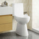 Vidaxl-Toilette erhöht 7 cm weich-close-bandloser Keramik Weiß