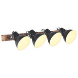 Vidaxl Wandlampe Industrial E27 90x25 cm Schwarz - afbeelding 1