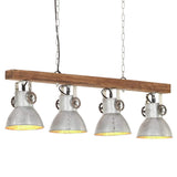 Vidaxl Deckenlampe Industrial E27 Mangohout Silberfarbe - afbeelding 1