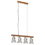 Vidaxl Deckenlampe Industrial E27 Mangohout Silberfarbe - afbeelding 3