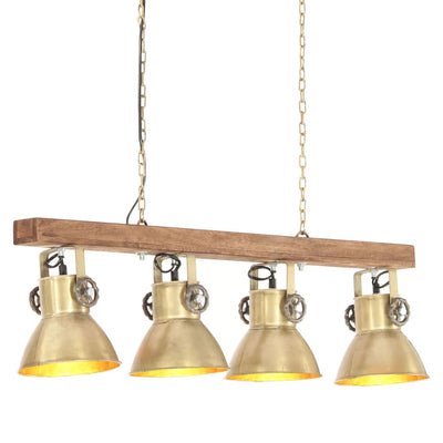 VIDAXL -Deckenlampe Industrial E27 Mangohout Messing -Colored
