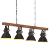 Vidaxl Deckenlampe Industrial E27 Mangohout Schwarz