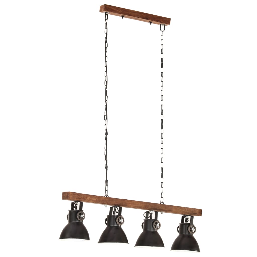 Vidaxl Deckenlampe Industrial E27 Mangohout Schwarz