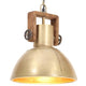 Vidaxl Hanging Lamp Industrial um 25 W E27 30 cm Messing -Colored