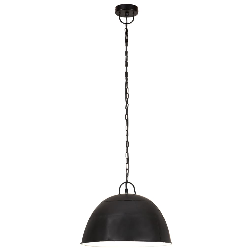 Vidaxl Hanging Lamp Industrial Vintage Runde 25 W E27 41 cm Schwarz