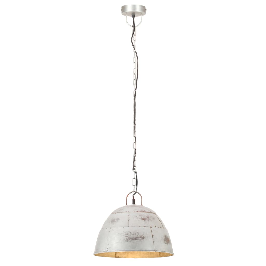 Vidaxl Hanging Lamp Industrial Vintage Runde 25 W E27 31 cm Silberfarbe