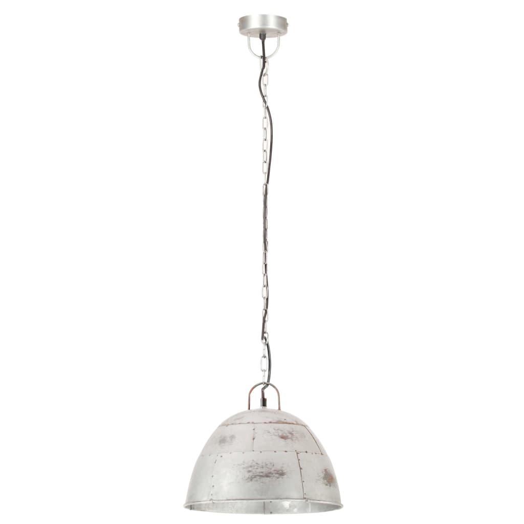 Vidaxl Hanging Lamp Industrial Vintage Runde 25 W E27 31 cm Silberfarbe
