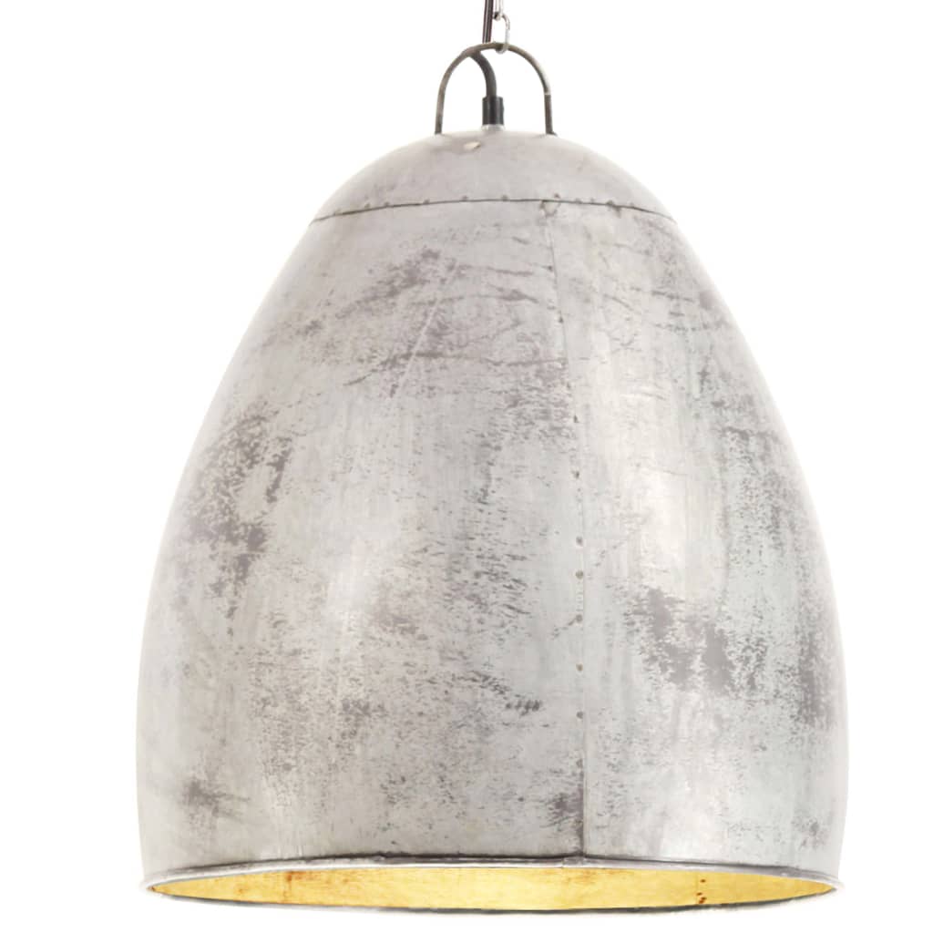 Vidaxl Hanging Lamp Industrial um 25 W E27 42 cm Silberfarbe
