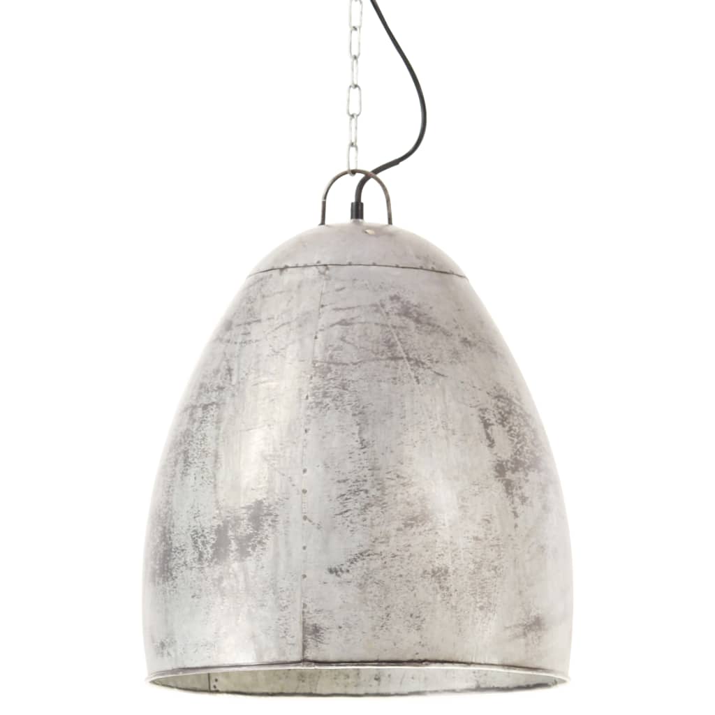 Vidaxl Hanging Lamp Industrial um 25 W E27 42 cm Silberfarbe