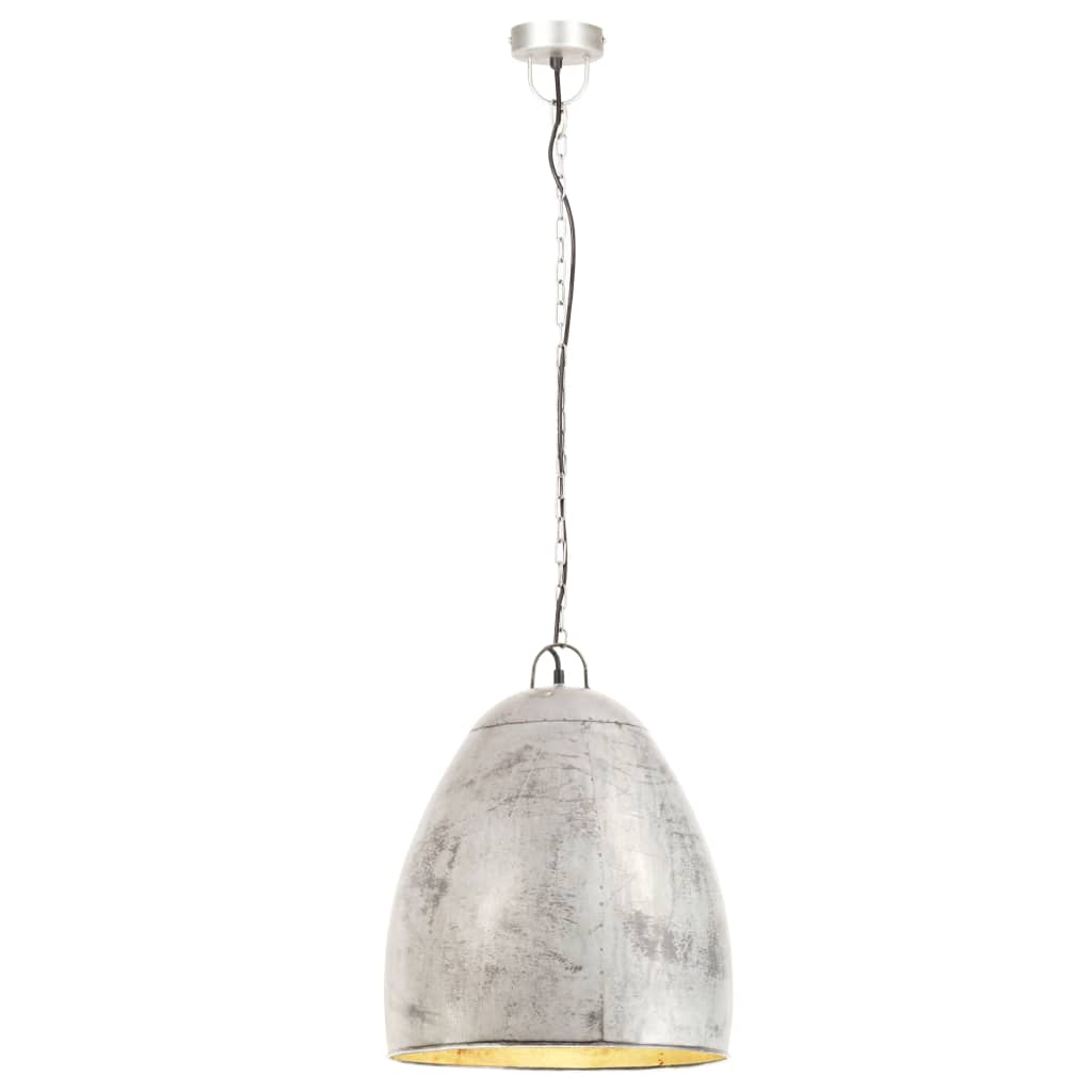 Vidaxl Hanging Lamp Industrial um 25 W E27 42 cm Silberfarbe