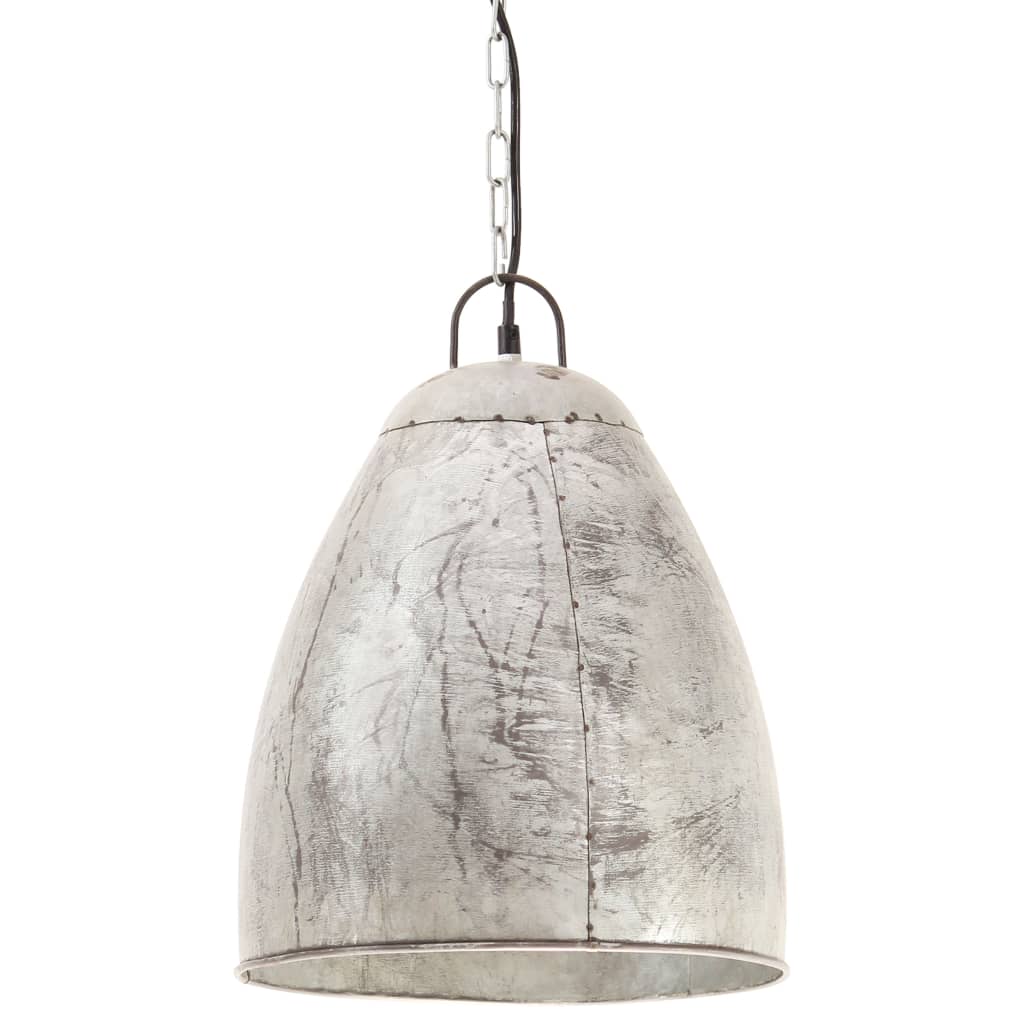 Vidaxl Hanging Lamp Industrial um 25 W E27 32 cm Silberfarbe