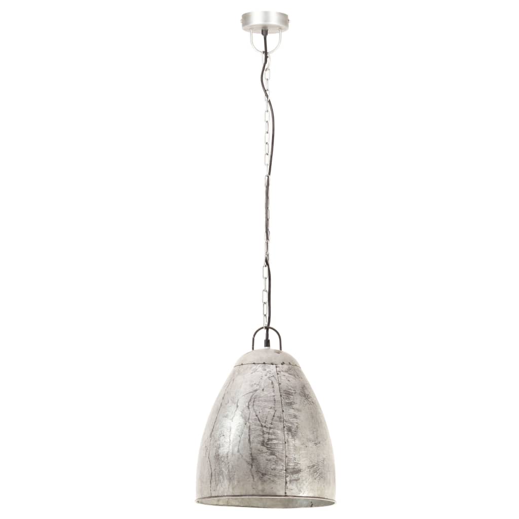 Vidaxl Hanging Lamp Industrial um 25 W E27 32 cm Silberfarbe