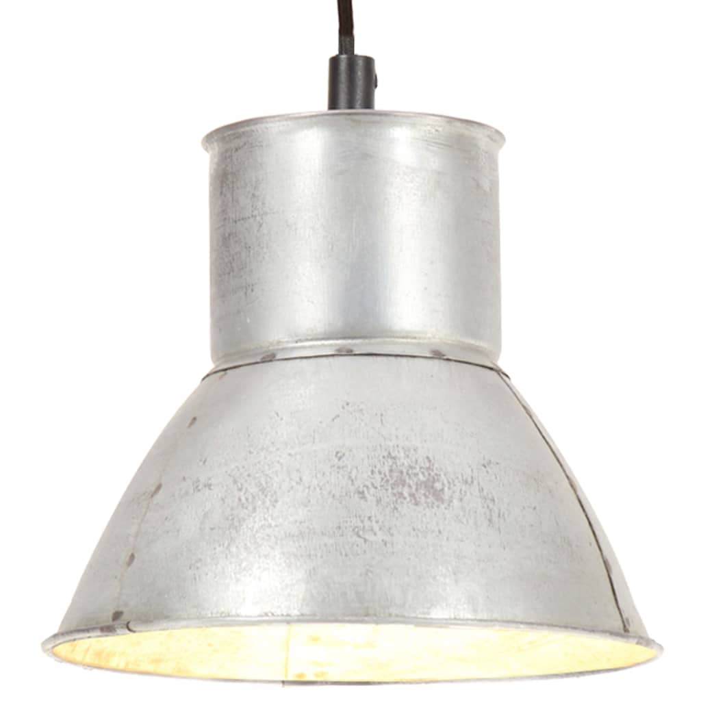 Vidaxl Hanging Lampe um 25 W e27 17 cm Silberfarbe