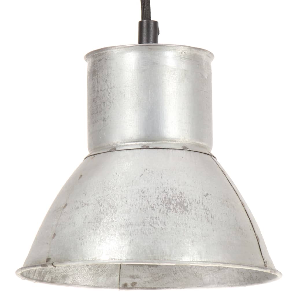 Vidaxl Hanging Lampe um 25 W e27 17 cm Silberfarbe