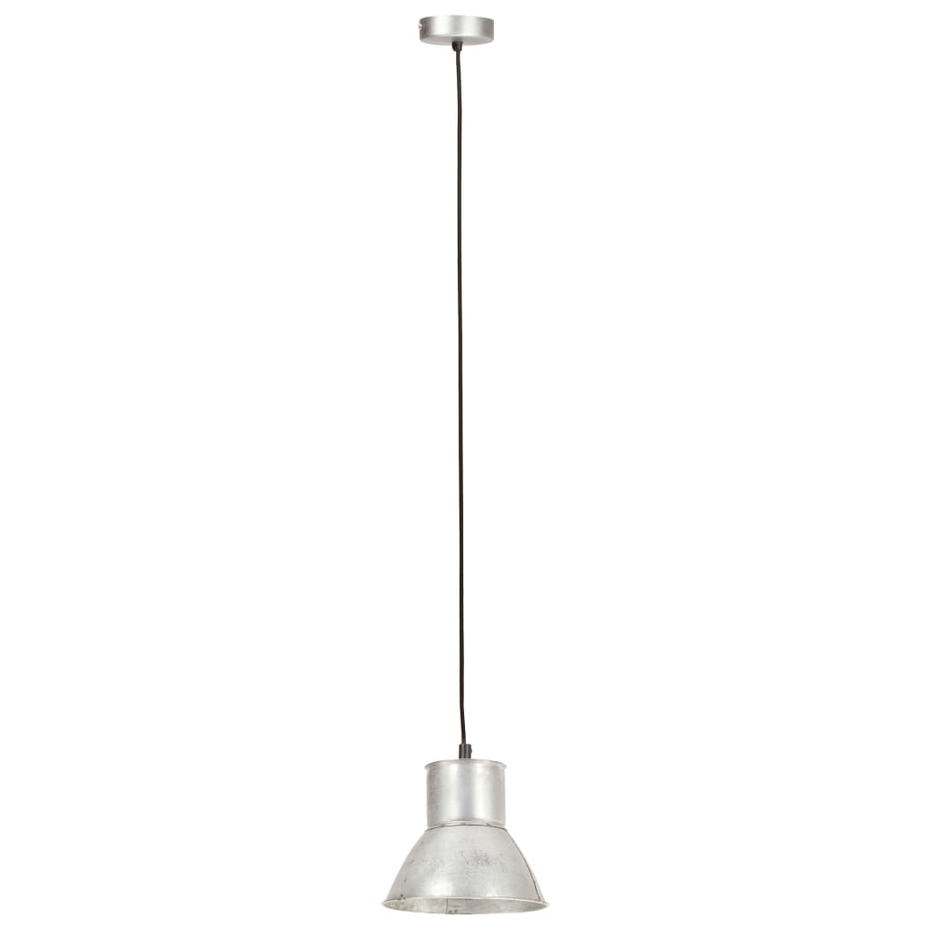 Vidaxl Hanging Lampe um 25 W e27 17 cm Silberfarbe
