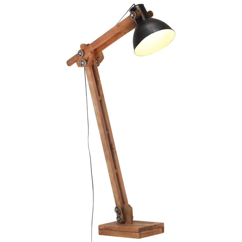 Vidaxl Stehlampe E27 Solid Mango Holz schwarz
