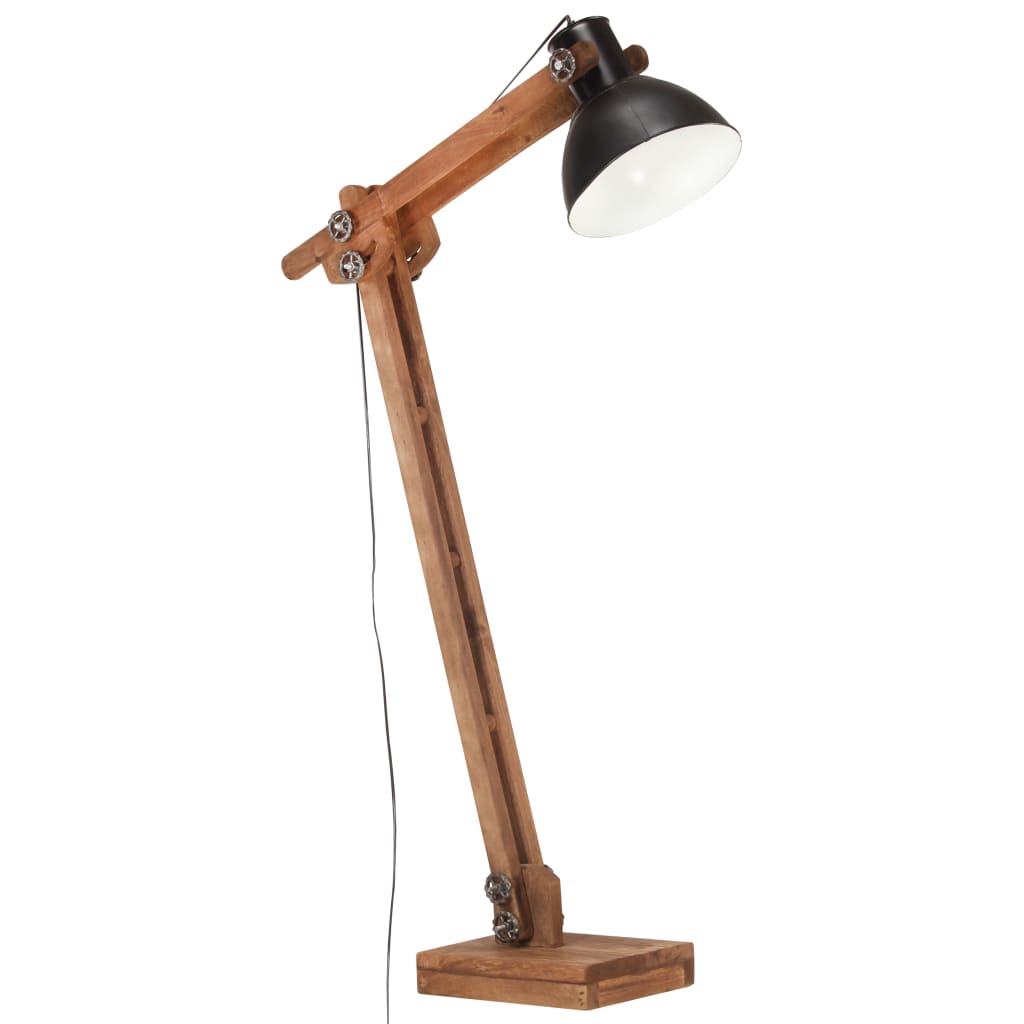 Vidaxl Stehlampe E27 Solid Mango Holz schwarz