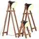 Vidaxl -Stehlampen 3 ST E27 Solid Mangohout Schwarz