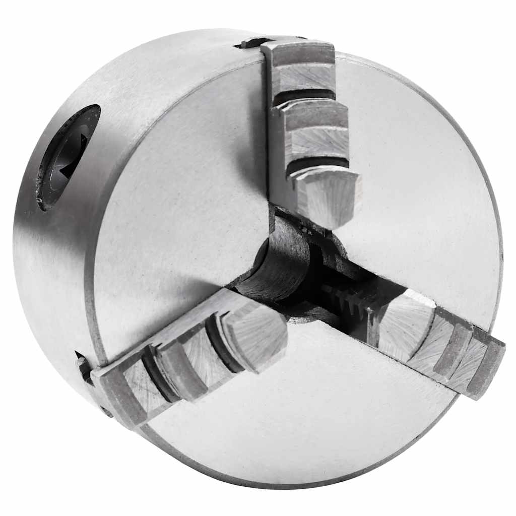 VIDAXL -Klauenplatte mit 3 Becken selbst -Zentrieren von 80 mm Stahl