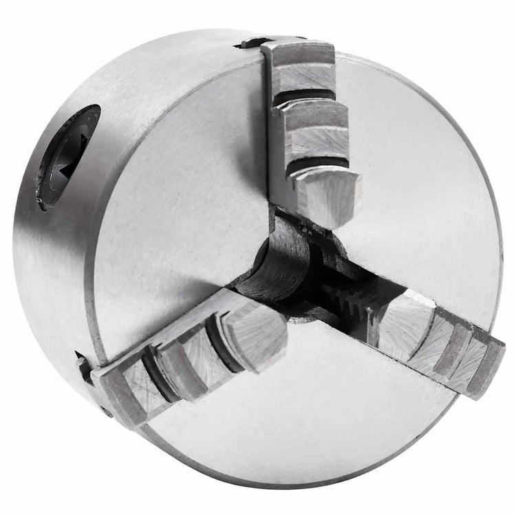 VIDAXL -Klauenplatte mit 3 Becken selbst -Zentrieren von 80 mm Stahl