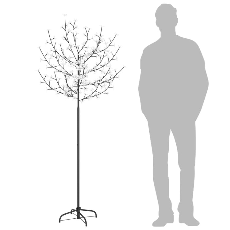 Vidaxl Weihnachtsbaum 200 LEDs warmes weißes Licht Kirschblüten 180 cm
