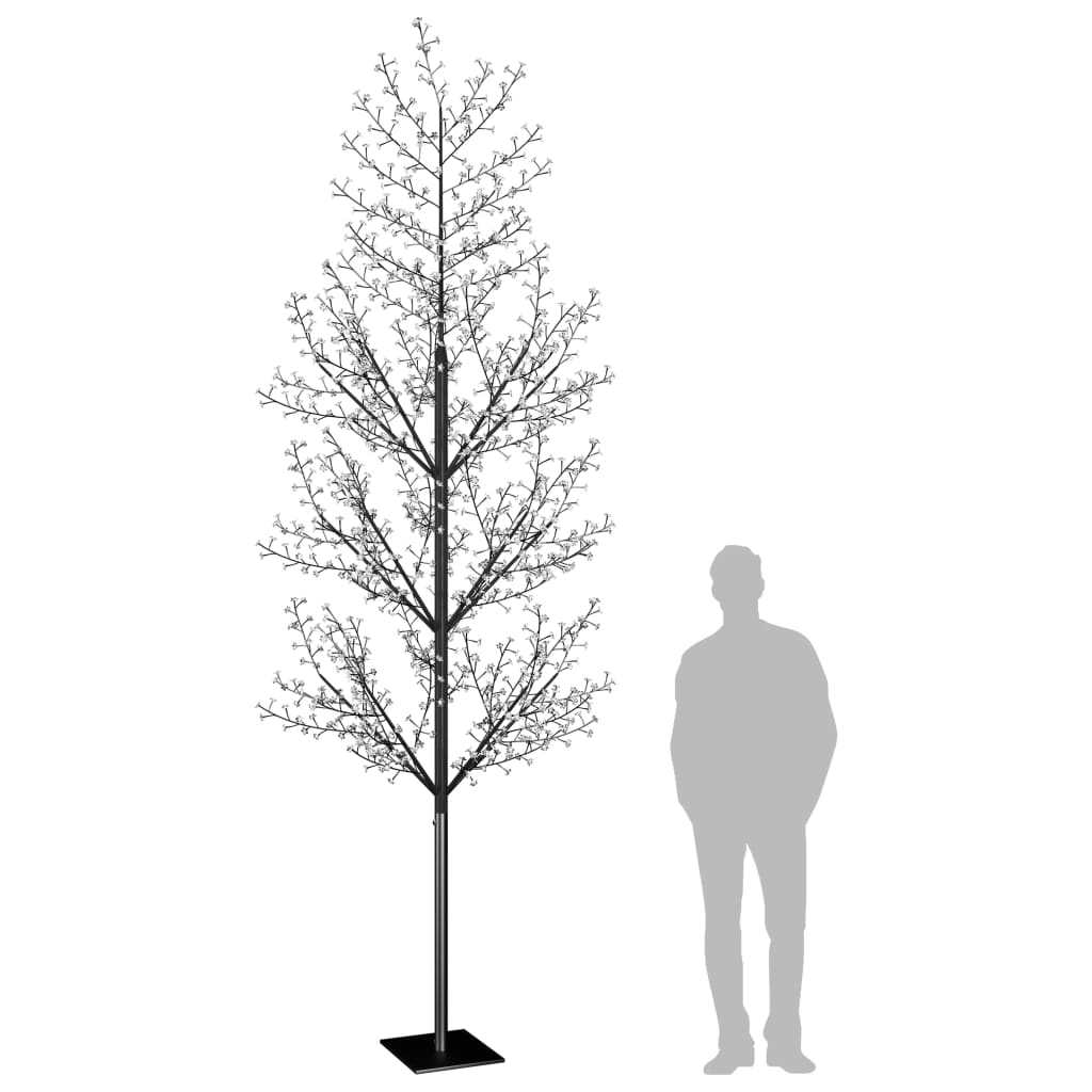 Vidaxl Weihnachtsbaum 1200 LEDs warmes weißes Licht Kirschblüten 400 cm