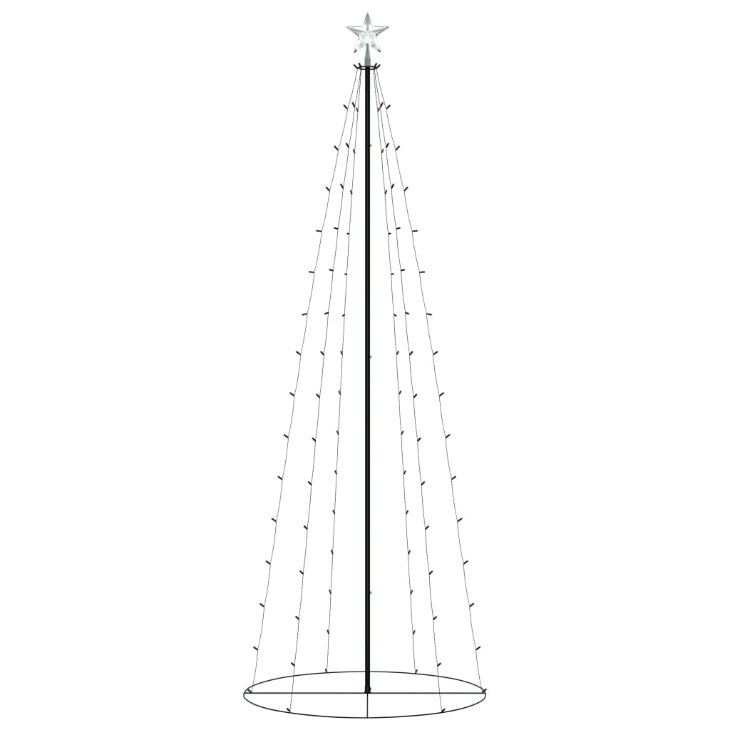 Vidaxl KegelKERSTBOOM 100 warm -weiße LEDs 70x180 cm