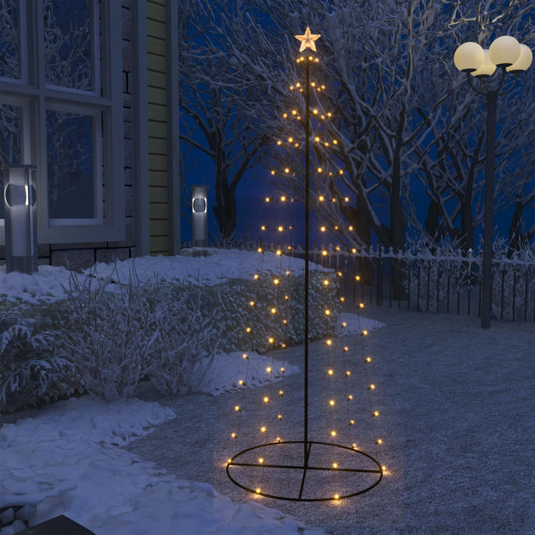 Vidaxl KegelKERSTBOOM 100 warm -weiße LEDs 70x180 cm