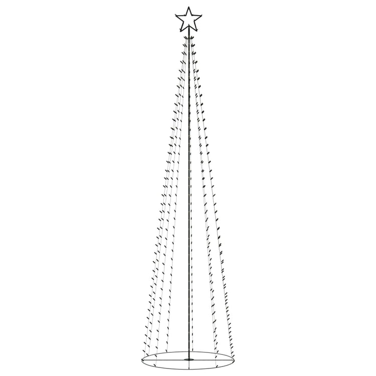 VIDAXL KegelKerStboom 400 mehrfarbige LEDs 100x360 cm