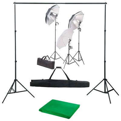 Vidaxl Photo Studio Set mit Beleuchtungsset und Hintergrund
