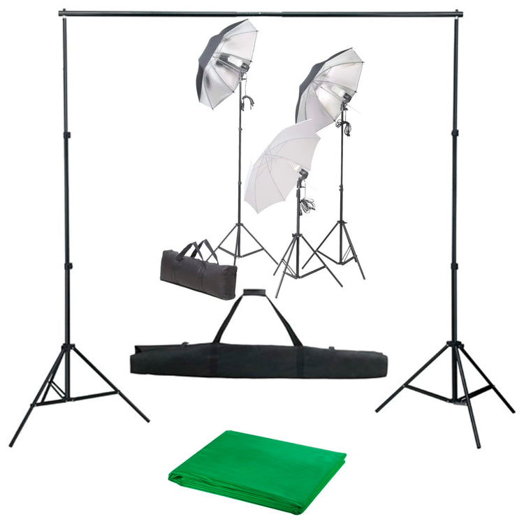 Vidaxl Photo Studio Set mit Beleuchtungsset und Hintergrund