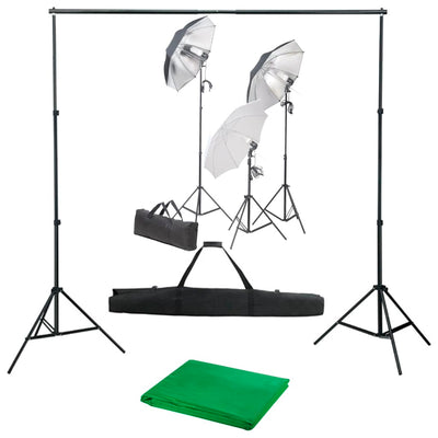 Vidaxl Photo Studio Set mit Beleuchtungsset und Hintergrund