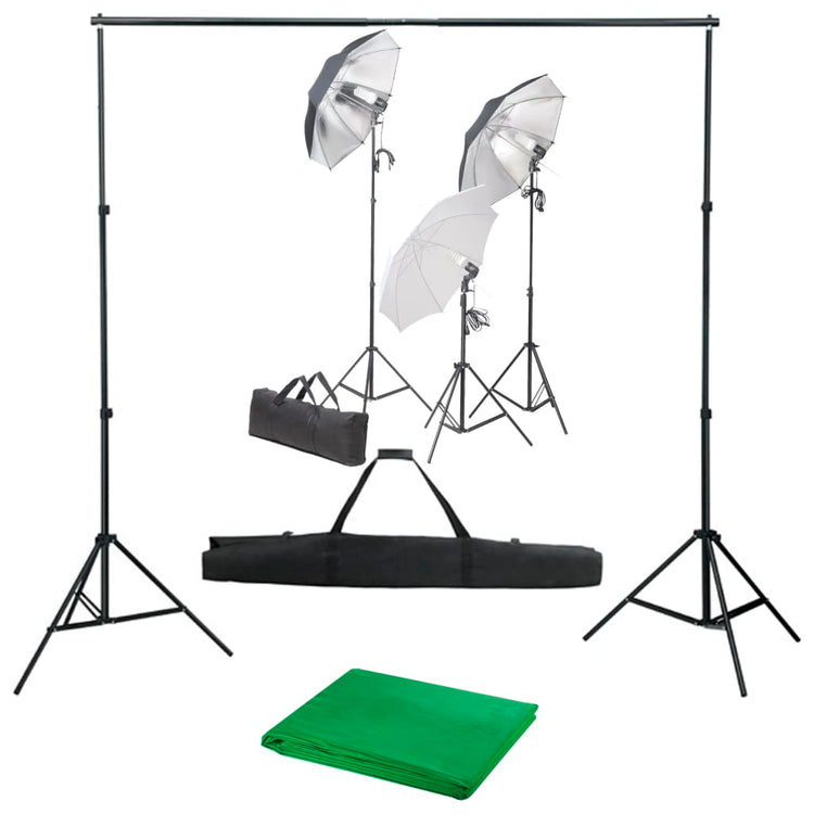 Vidaxl Photo Studio Set mit Beleuchtungsset und Hintergrund