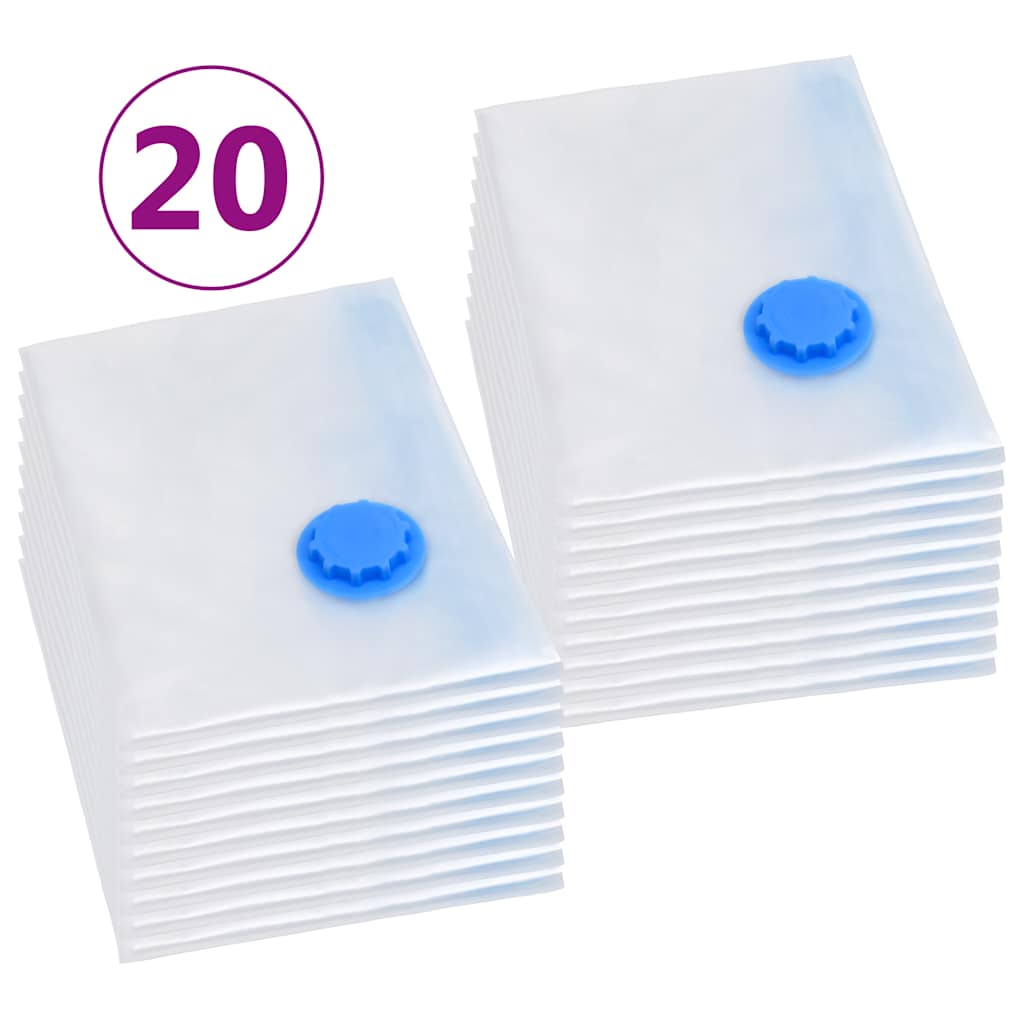 VIDAXL VACUUM -Speichertaschen 20 PCs 120 x 70 cm